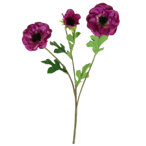 A magenta anemone spray, measuring 50cm.