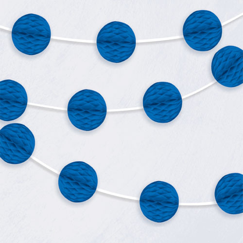 Royal Blue Honeycomb Ball Garland - 7ft (1)