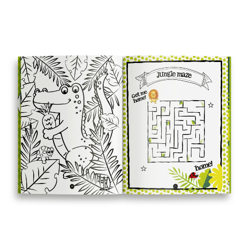 A jungle activity sticker book (inside)