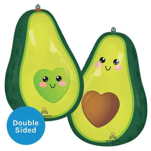 A 24 inch Avocado Food Friends SuperShape Foil Balloon, manufactured by Anagram. A 24 inch Avocado Food Friends SuperShape Foil Balloon, manufactured by Anagram.