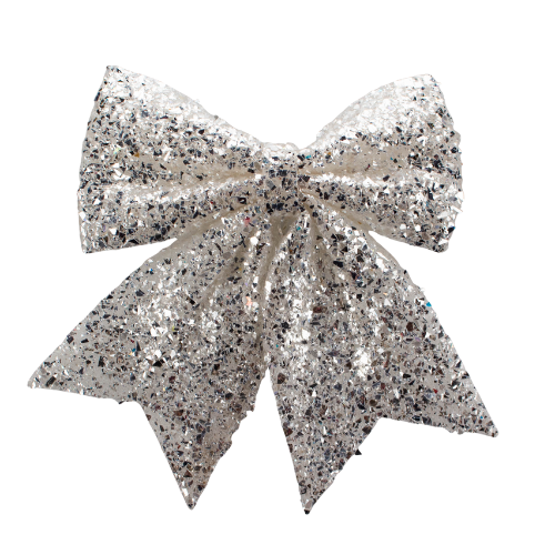 A 20cm White Iridescent Bow A 20cm White Iridescent Bow