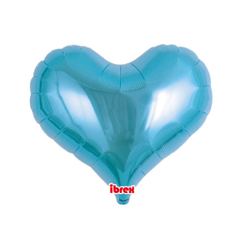 14" Light Blue Heart Jelly Foil Balloon (1) - UNPACKAGED