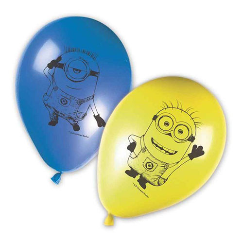 A pack of 8 11" Minions The Rose Of Gru Latex Balloons, manufactured by Procos. A pack of 8 11" Minions The Rose Of Gru Latex Balloons, manufactured by Procos.