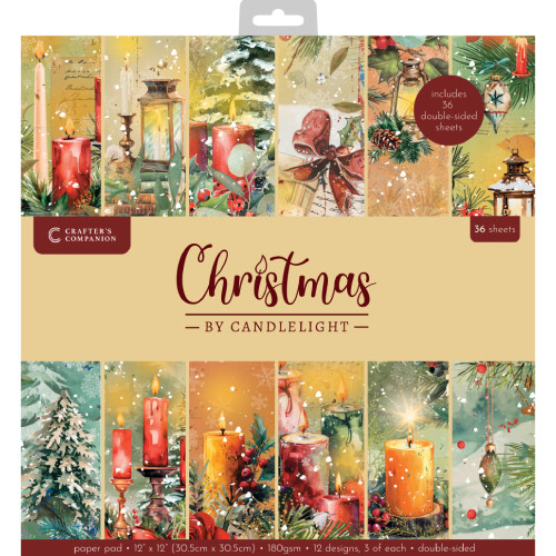 A 12” x 12” Christmas by Candlelight Paper Pad by Crafter’s Companion A 12” x 12” Christmas by Candlelight Paper Pad by Crafter’s Companion