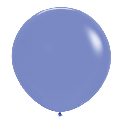 A pack of 3 24" Fashion Periwinkle Blue Latex Balloons, manufactured by Sempertex.