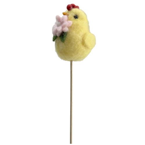 An Easter Woollen Chick Pick Decoration, measuring approx. 26cm.