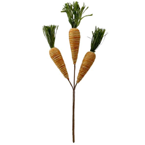An Easter String Carrot Pick Decoration, measuring approx. 37cm.