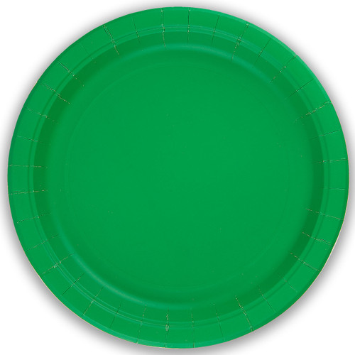 A pack of 8 emerald green paper plates, manufactured by Oaktree. A pack of 8 emerald green paper plates, manufactured by Oaktree.
