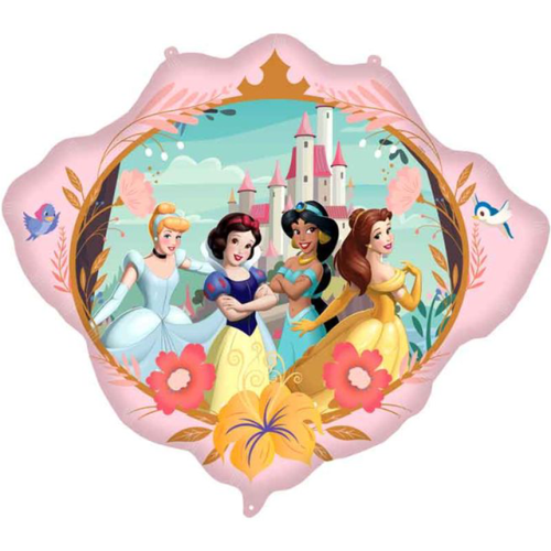 A 32 inch Disney Princess Mirror Shape Foil Balloon, manufacturer by Procos.