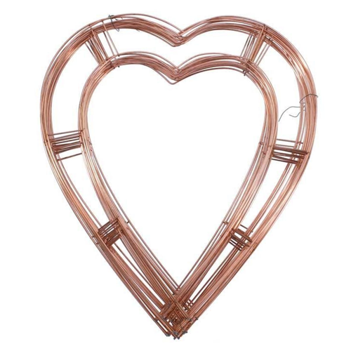 A set of 20 Wire Flat Open Heart Frames, measuring approx. 15 inches. A set of 20 Wire Flat Open Heart Frames, measuring approx. 15 inches.