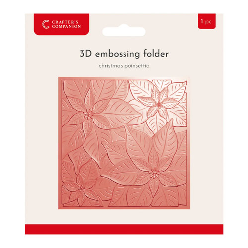 A Christmas Poinsettia 3D Embossing Folder, manufactured by Crafter's Companion. A Christmas Poinsettia 3D Embossing Folder, manufactured by Crafter's Companion.
