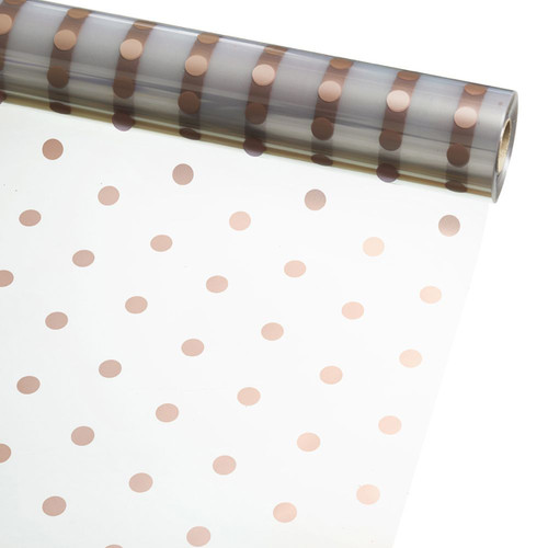A Roll of Rose Gold Spot Clear Film, measuring 80cm x 100m. A Roll of Rose Gold Spot Clear Film, measuring 80cm x 100m.