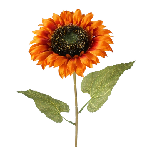 A 60cm Orange Sunflower Stem. A 60cm Orange Sunflower Stem.