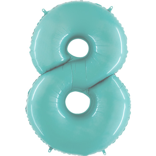 40 inch Pastel Blue Number 8 Foil Balloon (1)