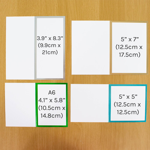 A pack of white card blanks with assorted foiled edges, manufactured by Hunkydory Crafts.