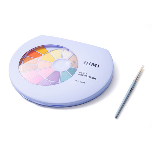 A 38 Piece Himi Solid Watercolour Set in a Blue Case.