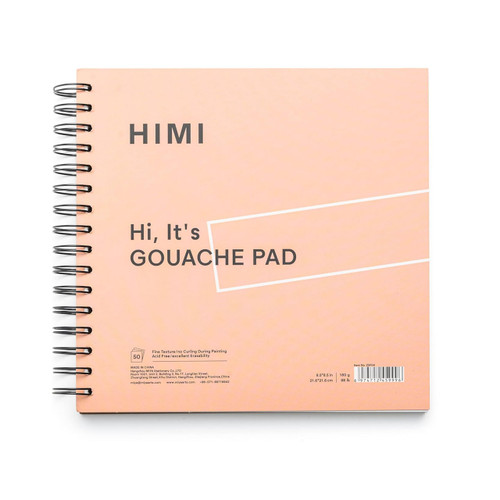 A Himi Pink Gouache Paper Pad with 50 Sheets. A Himi Pink Gouache Paper Pad with 50 Sheets.