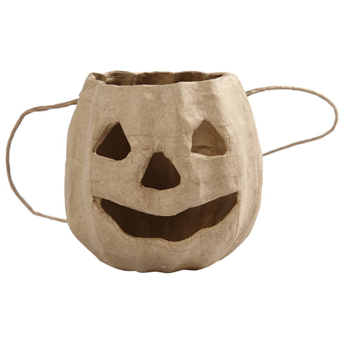 A Halloween Pumpkin Kraft Basket.