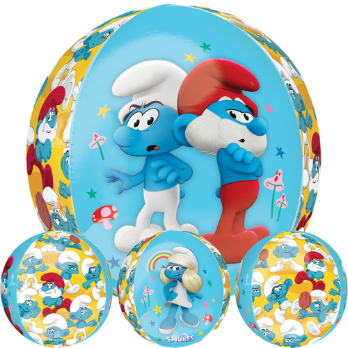 A 16 inch Orbz Smurf Movie Foil Balloon. A 16 inch Orbz Smurf Movie Foil Balloon.