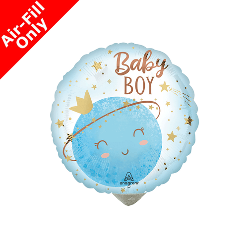 A 9 inch Little Moon Boy Foil Balloon, manufactured by Anagram. A 9 inch Little Moon Boy Foil Balloon, manufactured by Anagram.