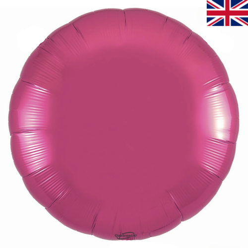 An unpackaged 18" Dark Magenta Round Foil Balloon, manufactured by Oaktree. An unpackaged 18" Dark Magenta Round Foil Balloon, manufactured by Oaktree.