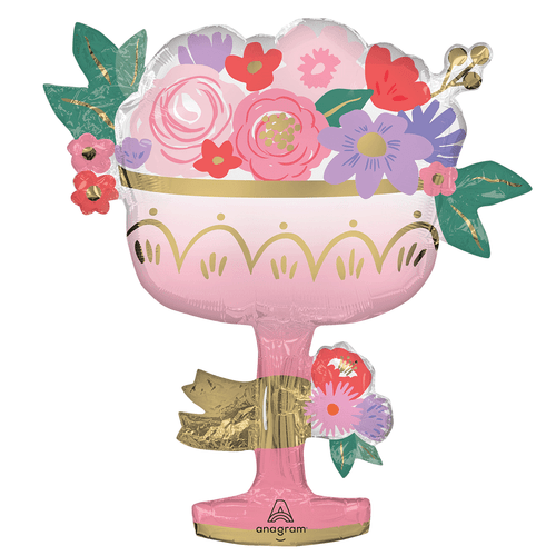 A 29 inch Floral Toast Supershape Foil Balloon, manufactured by Anagram. A 29 inch Floral Toast Supershape Foil Balloon, manufactured by Anagram.
