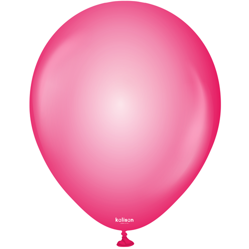 A pack of 25 18" Crystal Fuchsia Latex Balloons, manufactured by Kalisan. A pack of 25 18" Crystal Fuchsia Latex Balloons, manufactured by Kalisan.