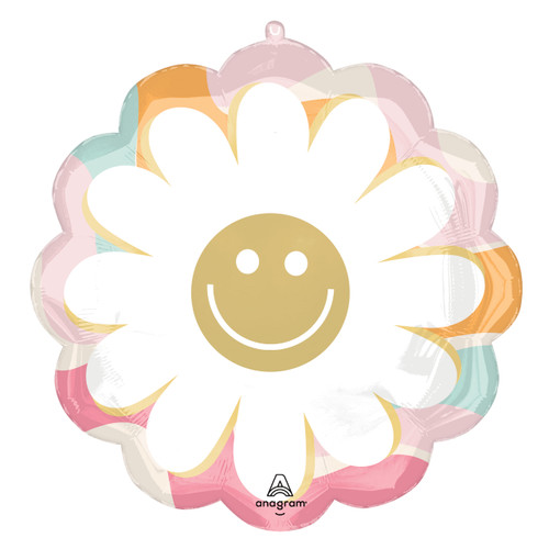 A 21 inch Smiling Daisy SuperShape Foil Balloon, manufactured by Anagram Europe. A 21 inch Smiling Daisy SuperShape Foil Balloon, manufactured by Anagram Europe.