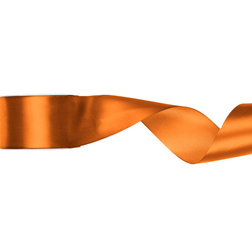 A Spool of Rusty Orange Satin Ribbon, measuring 50mm x 25m.