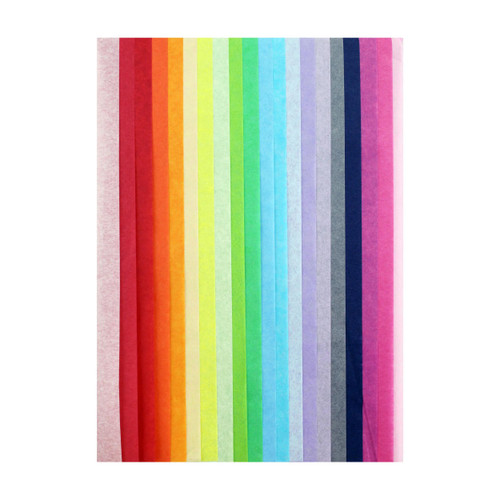 A Pack of 20 Multicoloured Tissue Paper Sheets.