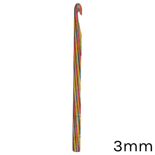 A 15cm KnitPro Crochet Hook, with a width of approx. 3mm.