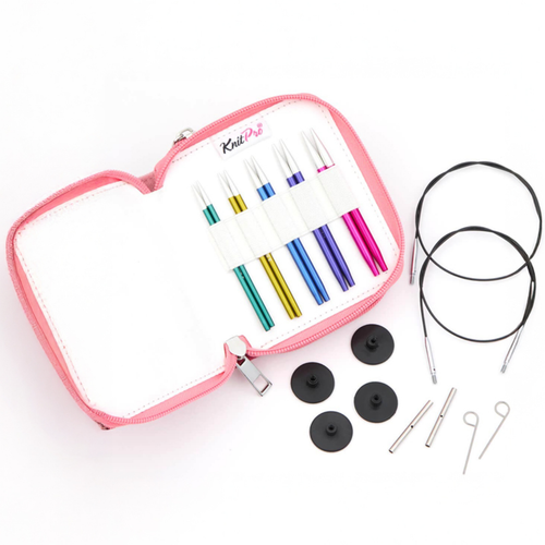 A Zing Metal Starter Set of Interchangeable Needles, manufactured by KnitPro. A Zing Metal Starter Set of Interchangeable Needles, manufactured by KnitPro.