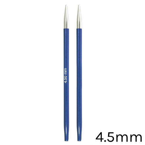 A set of KnitPro Interchangeable Circular Knitting Needle Pin Tips, with a width of approx. 4.5mm. A set of KnitPro Interchangeable Circular Knitting Needle Pin Tips, with a width of approx. 4.5mm.