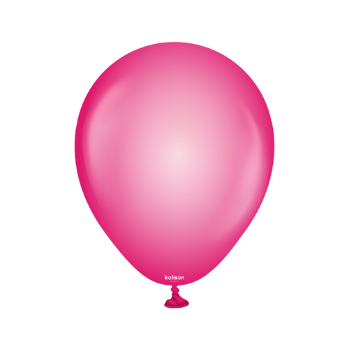 A pack of 50 5" Crystal Fuchsia Latex Balloons, manufactured by Kalisan. A pack of 50 5" Crystal Fuchsia Latex Balloons, manufactured by Kalisan.