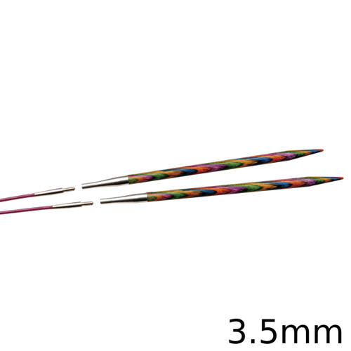 A set of KnitPro Interchangeable Circular Knitting Needle Pin Tips, with a width of approx. 3.5mm.
