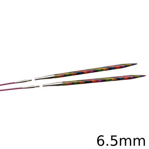 A set of KnitPro Interchangeable Circular Knitting Needle Pin Tips, with a width of approx. 6.5mm. A set of KnitPro Interchangeable Circular Knitting Needle Pin Tips, with a width of approx. 6.5mm.