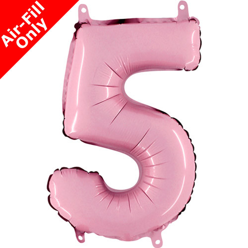 14 inch Pastel Pink Number 5 Foil Balloon (1)