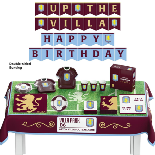 An Aston Villa FC Party Decorations Set.