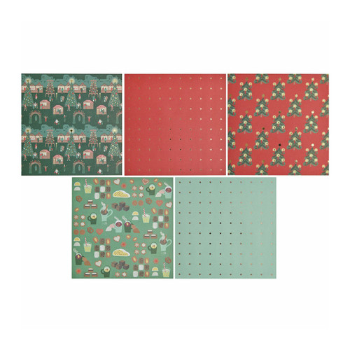 Christmas Market Origami Paper - 15cm x 15cm (50 sheets)