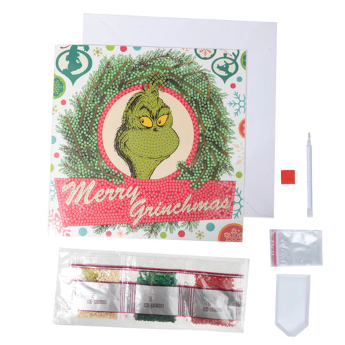 A Merry Grinchmas Crystal Art Card Kit.