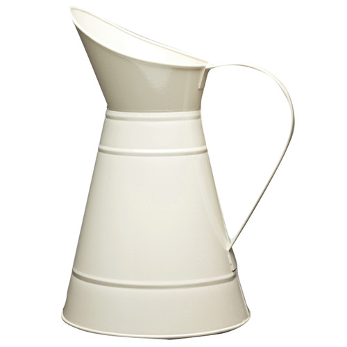 A 23cm Cream Zinc Jug.