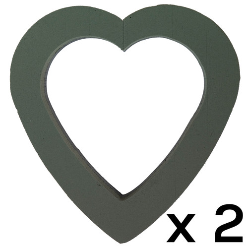 A pack of 2, 46cm Open Heart Foam Shapes, manufactured by Spicer Designs.