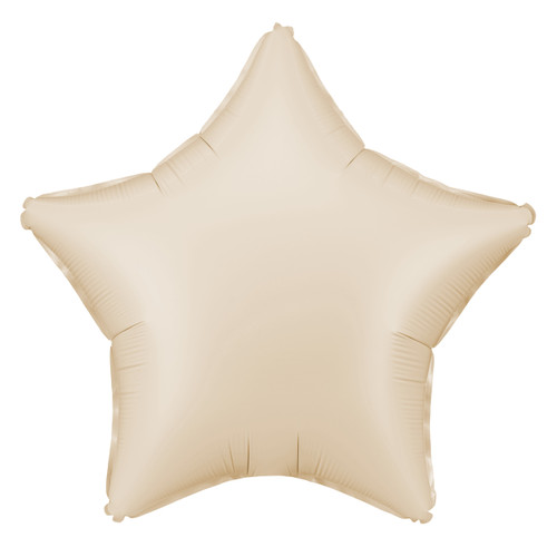 A 16 inch Matte Beige Star Foil Balloon, manufactured by Partydeco. A 16 inch Matte Beige Star Foil Balloon, manufactured by Partydeco.