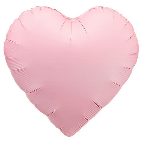 A Matte Light Pink Heart Foil Balloon, manufactured by Partydeco.