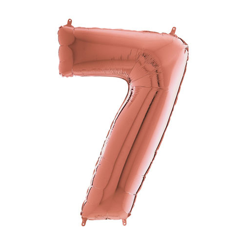26 inch Rose Gold Number 7 Foil Balloon (1)