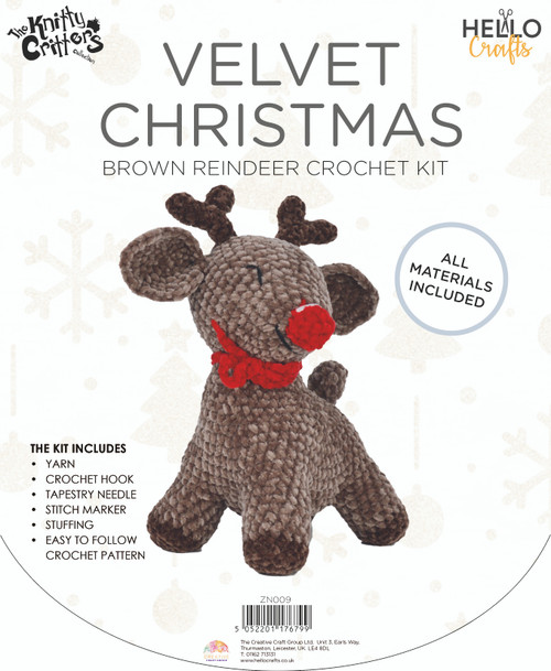 A Knitty Critters Brown Reindeer Crochet Kit. A Knitty Critters Brown Reindeer Crochet Kit.