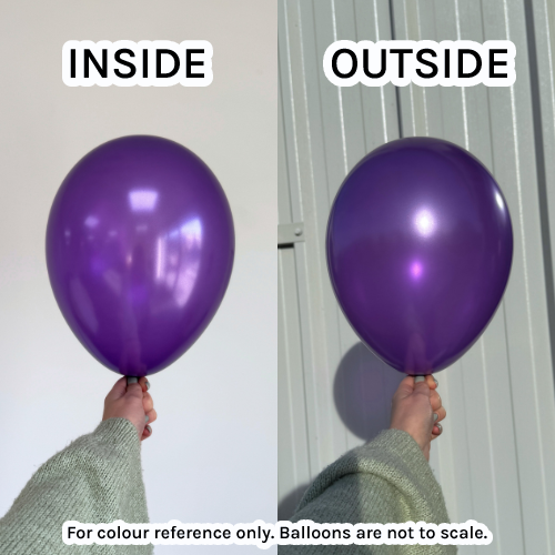 13" Metallic Purple Gemar Latex Balloons (50)