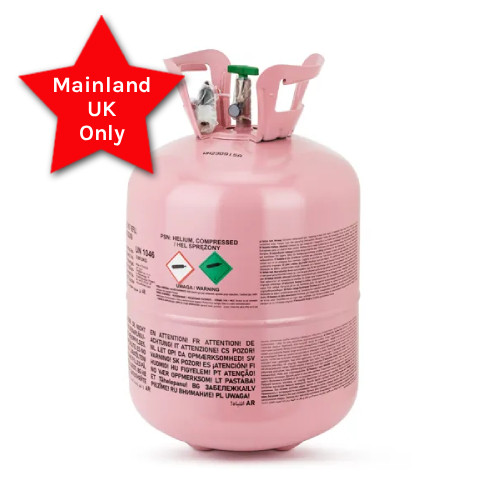 A Pink Helium Tank, manufactured by PartyDeco.