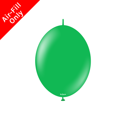 A Pack of 50 6" Standard Green Kalisan K-Link Latex Balloons, manufactured by Kalisan.
