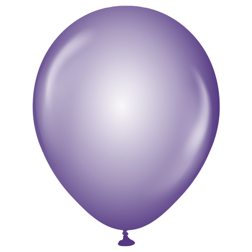A pack of 100 12" Crystal Violet Latex Balloons, manufactured by Kalisan.